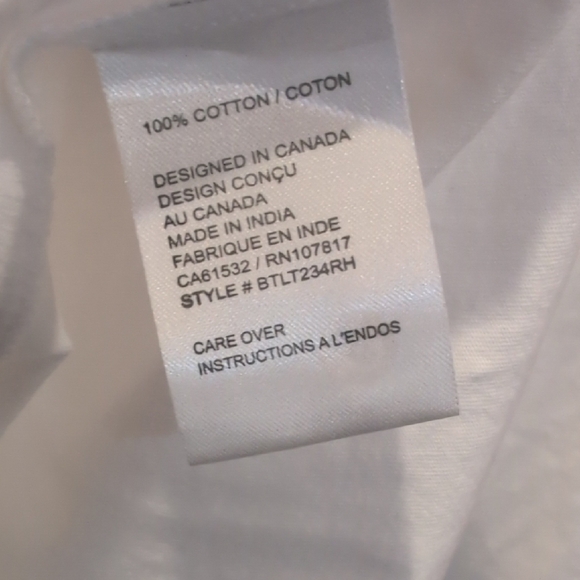 Brunette The Label White Tee with Black Label - Picture 5 of 7
